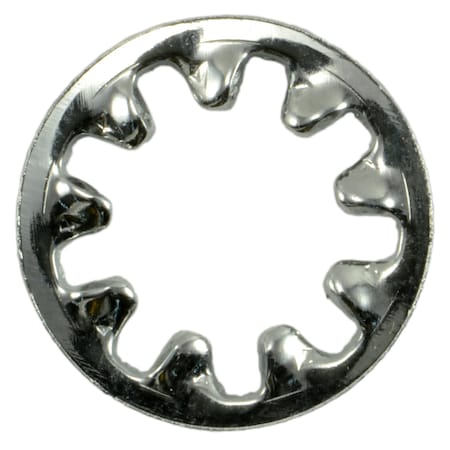 Midwest Fastener Internal Tooth Lock Washer, For Screw Size #14 Steel, Chrome Plated Finish, 10 PK 74384